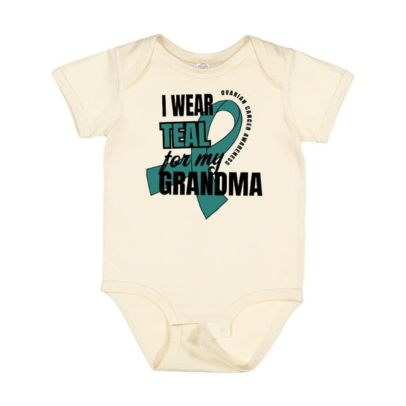 Inktastic I Wear Teal for My Grandma Ovarian Cancer Awareness Boys or Girls Baby Bodysuit
