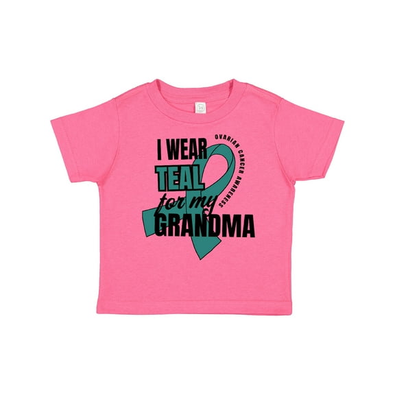 Inktastic I Wear Teal for My Grandma Ovarian Cancer Awareness Boys or Girls Toddler T-Shirt