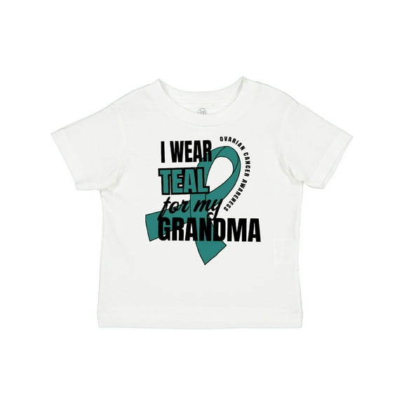 Inktastic I Wear Teal for My Grandma Ovarian Cancer Awareness Boys or Girls Toddler T-Shirt