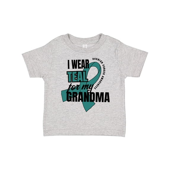 Inktastic I Wear Teal for My Grandma Ovarian Cancer Awareness Boys or Girls Toddler T-Shirt