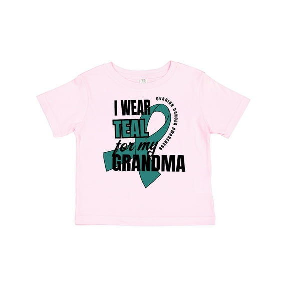 Inktastic I Wear Teal for My Grandma Ovarian Cancer Awareness Boys or Girls Toddler T-Shirt