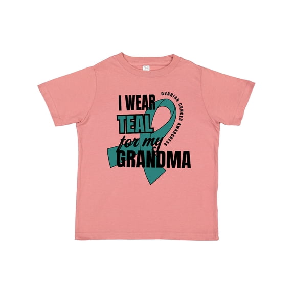 Inktastic I Wear Teal for My Grandma Ovarian Cancer Awareness Boys or Girls Toddler T-Shirt
