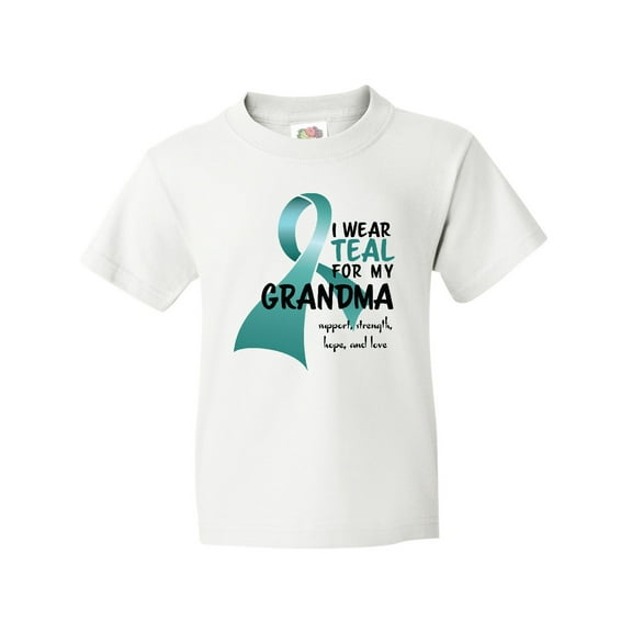 Inktastic I Wear Teal for My Grandma Youth T-Shirt
