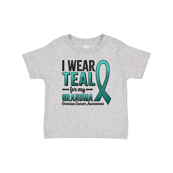 Inktastic I Wear Teal for My Grandma-ovarian Cancer Awareness Boys or Girls Baby T-Shirt
