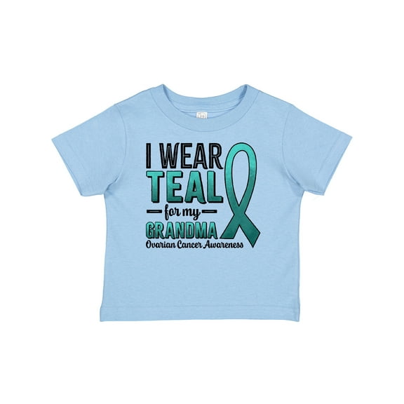 Inktastic I Wear Teal for My Grandma-ovarian Cancer Awareness Boys or Girls Baby T-Shirt