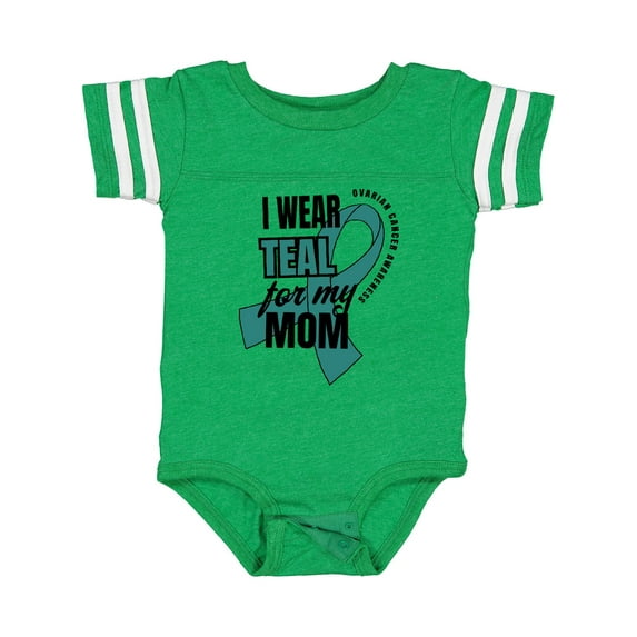 Inktastic I Wear Teal for My Mom Ovarian Cancer Awareness Boys or Girls Baby Bodysuit