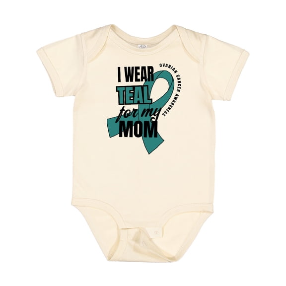 Inktastic I Wear Teal for My Mom Ovarian Cancer Awareness Boys or Girls Baby Bodysuit