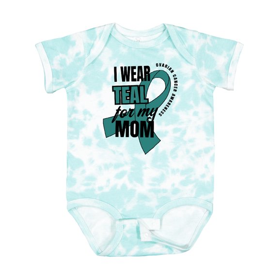 Inktastic I Wear Teal for My Mom Ovarian Cancer Awareness Boys or Girls Baby Bodysuit