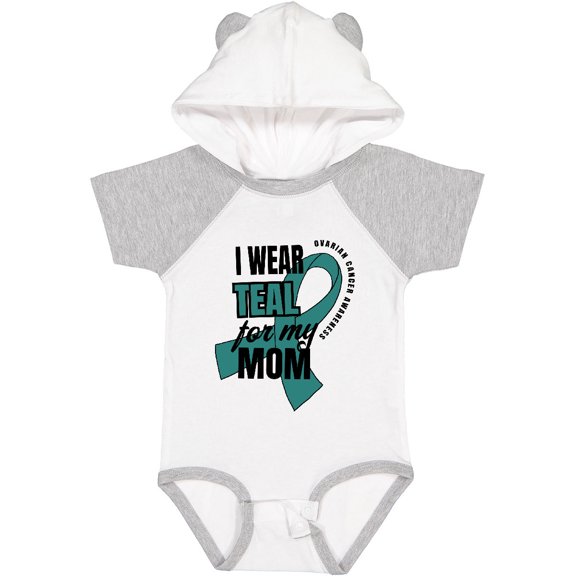 Inktastic I Wear Teal for My Mom Ovarian Cancer Awareness Boys or Girls Baby Bodysuit