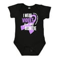 thumbnail image 1 of Inktastic I Wear Violet for My Auntie Hodgkins Lymphoma Awareness Boys or Girls Baby Bodysuit, 1 of 5