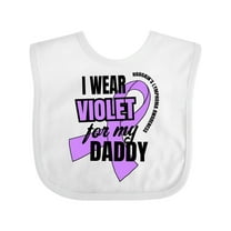 Inktastic I Wear Violet for My Daddy Hodgkins Lymphoma Awareness Boys or Girls Baby Bib