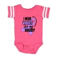 thumbnail image 1 of Inktastic I Wear Violet for My Daddy Hodgkins Lymphoma Awareness Boys or Girls Baby Bodysuit, 1 of 5