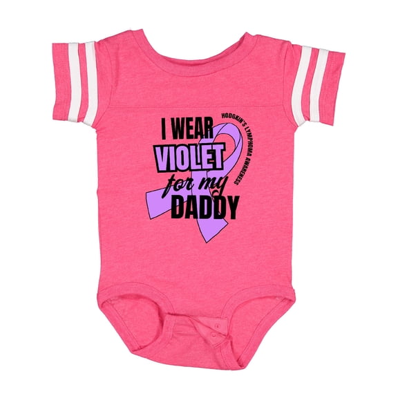 Inktastic I Wear Violet for My Daddy Hodgkins Lymphoma Awareness Boys or Girls Baby Bodysuit