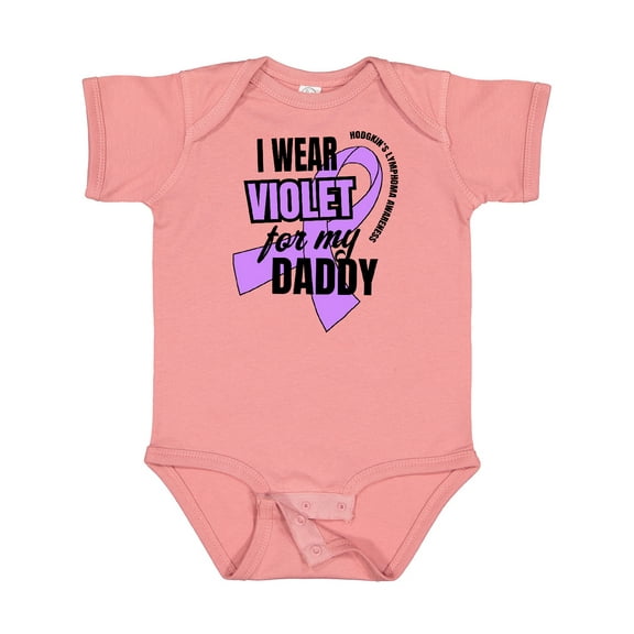 Inktastic I Wear Violet for My Daddy Hodgkins Lymphoma Awareness Boys or Girls Baby Bodysuit