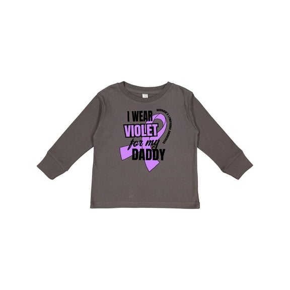 Inktastic I Wear Violet for My Daddy Hodgkins Lymphoma Awareness Boys or Girls Long Sleeve Toddler T-Shirt