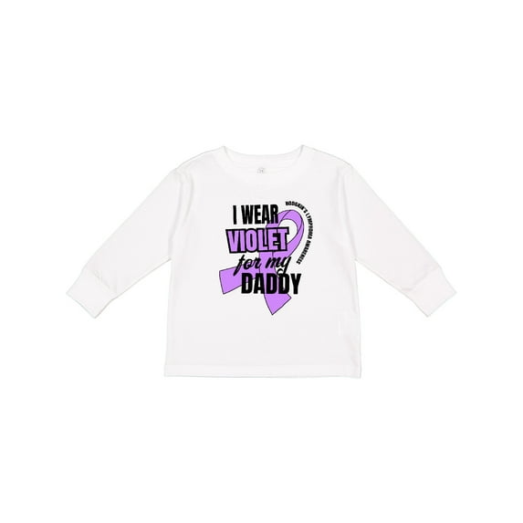 Inktastic I Wear Violet for My Daddy Hodgkins Lymphoma Awareness Boys or Girls Long Sleeve Toddler T-Shirt