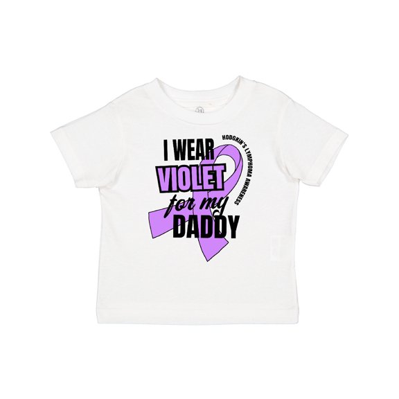 Inktastic I Wear Violet for My Daddy Hodgkins Lymphoma Awareness Boys or Girls Toddler T-Shirt