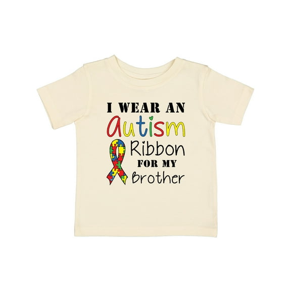 Inktastic I Wear an Autism Ribbon for My Brother Boys or Girls Baby T-Shirt