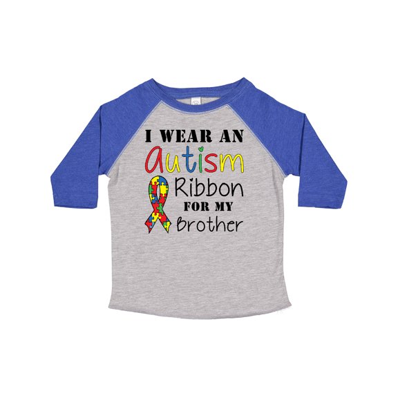 Inktastic I Wear an Autism Ribbon for My Brother Boys or Girls Toddler T-Shirt