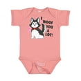 thumbnail image 1 of Inktastic I Woof You a Lot with Husky Dog Illustration Boys or Girls Baby Bodysuit, 1 of 5