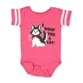 thumbnail image 1 of Inktastic I Woof You a Lot with Husky Dog Illustration Boys or Girls Baby Bodysuit, 1 of 5