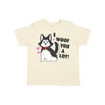 thumbnail image 1 of Inktastic I Woof You a Lot with Husky Dog Illustration Boys or Girls Toddler T-Shirt, 1 of 5