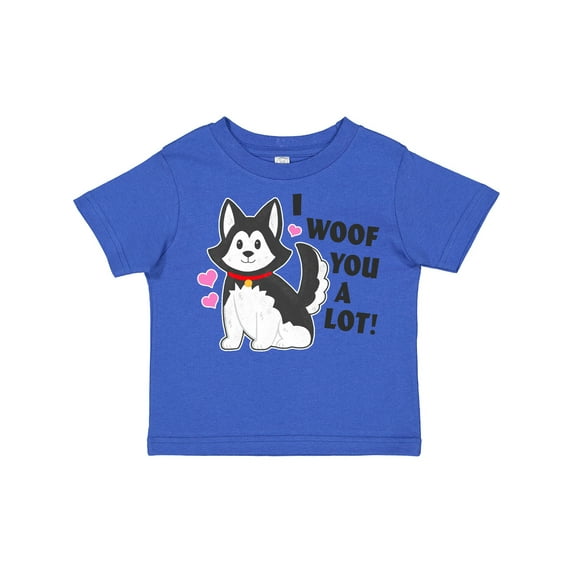 Inktastic I Woof You a Lot with Husky Dog Illustration Boys or Girls Toddler T-Shirt