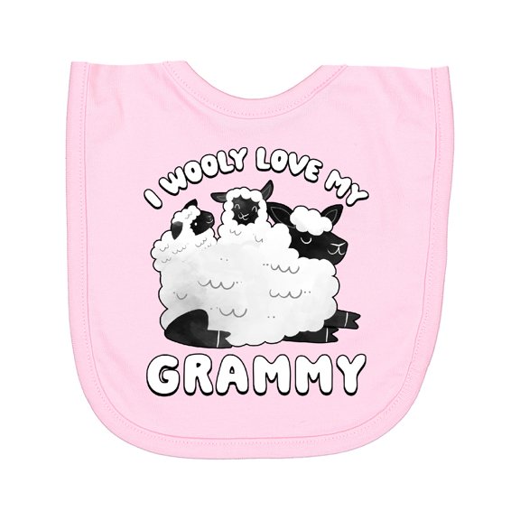Inktastic I Wooly Love My Grammy Newborn Bib