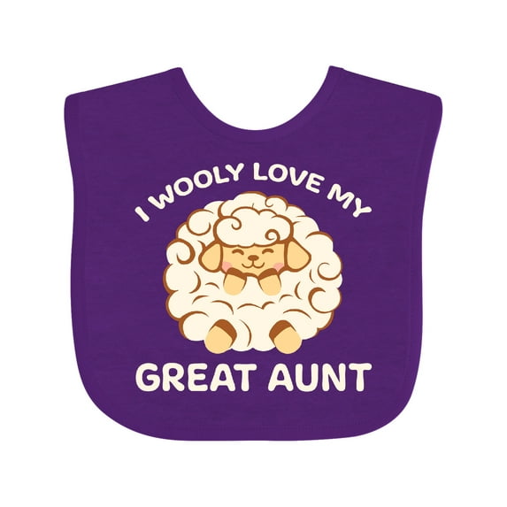 Inktastic I Wooly Love My Great Aunt Boys or Girls Baby Bib