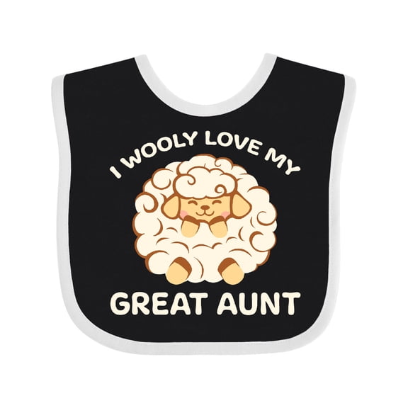 Inktastic I Wooly Love My Great Aunt Boys or Girls Baby Bib