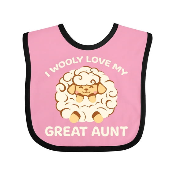 Inktastic I Wooly Love My Great Aunt Boys or Girls Baby Bib