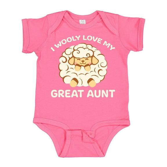 Inktastic I Wooly Love My Great Aunt Boys or Girls Baby Bodysuit