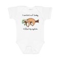 thumbnail image 1 of Inktastic I Worked out Today. I Lifted My Eyelids Cute Sloth on a Branch Boys or Girls Baby Bodysuit, 1 of 5