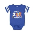 thumbnail image 1 of Inktastic I am 2 Years Old Cute Smiling Butterfly with Flowers Girls Baby Bodysuit, 1 of 5