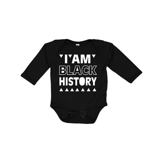 Inktastic I am Black History Boys or Girls Long Sleeve Baby Bodysuit