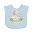 thumbnail image 1 of Inktastic I am Fearfully and Wonderfully Made Elephants and Flowers Boys or Girls Baby Bib, 1 of 4
