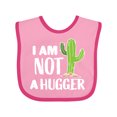 thumbnail image 1 of Inktastic I Am Not a Hugger with Cactus Boys or Girls Baby Bib, 1 of 4