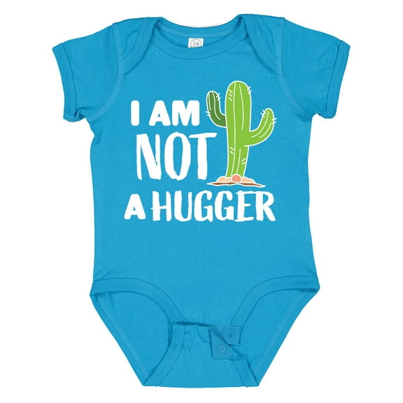 Inktastic I am Not a Hugger with Cactus Boys or Girls Baby Bodysuit