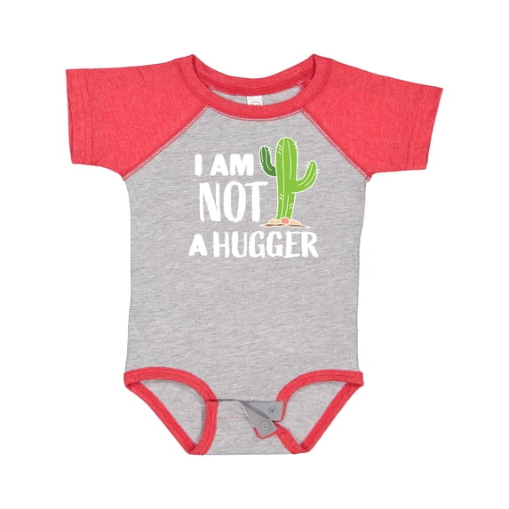 Inktastic I am Not a Hugger with Cactus Boys or Girls Baby Bodysuit