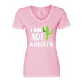 thumbnail image 1 of Inktastic I am Not a Hugger with Cactus Women's V-Neck T-Shirt, 1 of 5