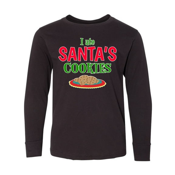 Inktastic I ate santas cookies Long Sleeve Youth T-Shirt