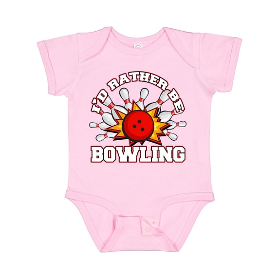 Inktastic I'd Rather Be Bowling Boys or Girls Baby Bodysuit
