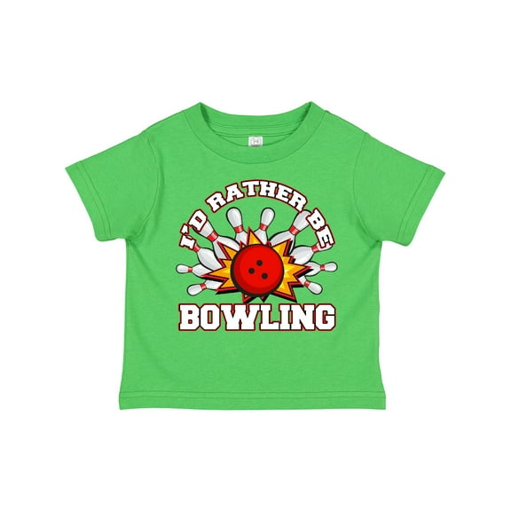 Inktastic I'd Rather Be Bowling Boys or Girls Toddler T-Shirt