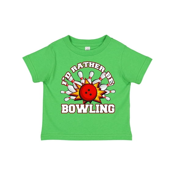 Inktastic I'd Rather Be Bowling Boys or Girls Toddler T-Shirt