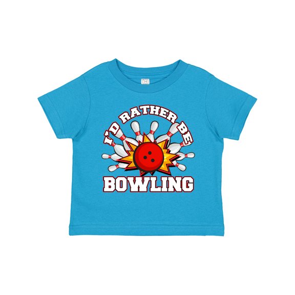 Inktastic I'd Rather Be Bowling Boys or Girls Toddler T-Shirt