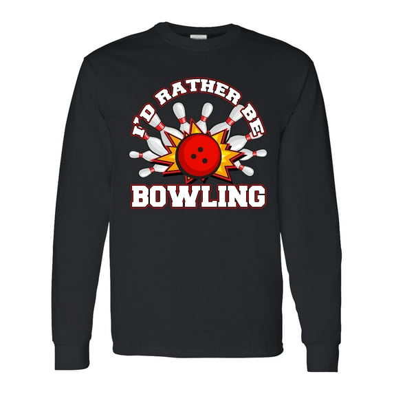 Inktastic I'd Rather Be Bowling Long Sleeve T-Shirt