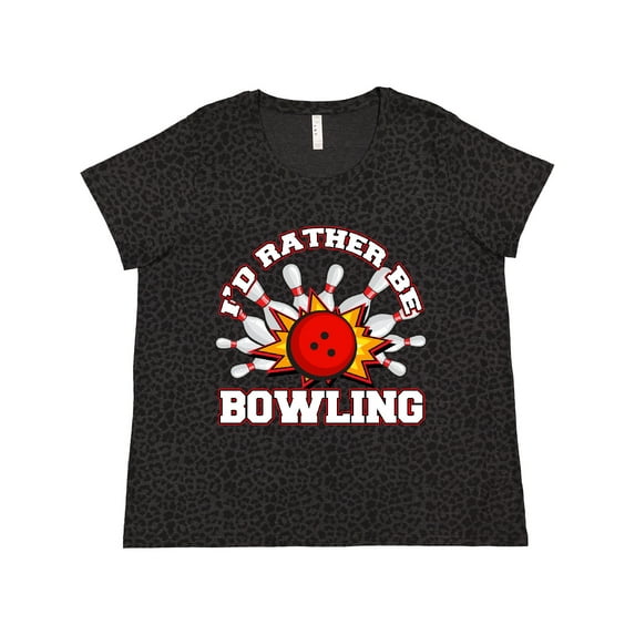 Inktastic I'd Rather Be Bowling Women's Plus Size T-Shirt