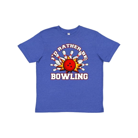 Inktastic I'd Rather Be Bowling Youth T-Shirt