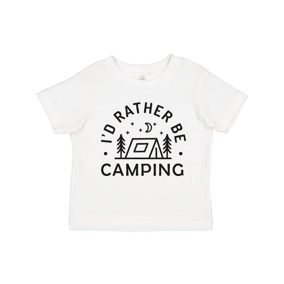 Inktastic I'd Rather Be Camping Boys or Girls Toddler T-Shirt