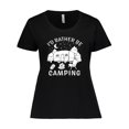 thumbnail image 1 of Inktastic I'd Rather Be Camping Women's Plus Size T-Shirt, 1 of 5
